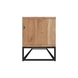 Meuble tv en bois d'acacia massif et métal 140 cm - alabama