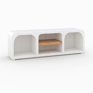 Meuble tv en béton blanc cassé 140 cm - fira