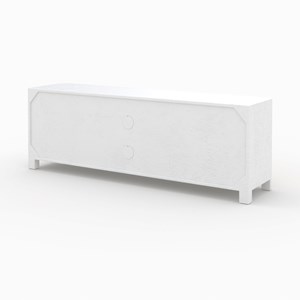 Meuble tv en béton blanc cassé et bois d'acacia 145 cm - fira