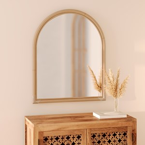 Miroir en rotin naturel 70x85 cm - indra