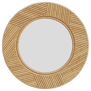 Miroir rond en rotin d40,5 cm - lapta