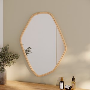 Miroir organique en rotin 76,5x53 cm - tseri
