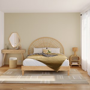 Miroir organique en rotin 76,5x53 cm - tseri