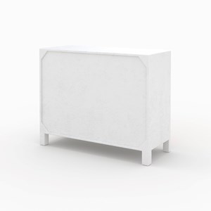 Petit buffet en béton blanc cassé et bois d'acacia - tierra