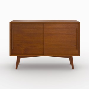 Petit buffet 2 portes coulissantes en teck - waya