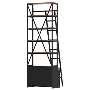 Petite bibliothèque 86 cm en bois et métal - kasi