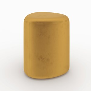 Pouf en velours jaune - emmy