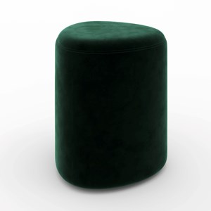 Pouf en velours vert - emmy