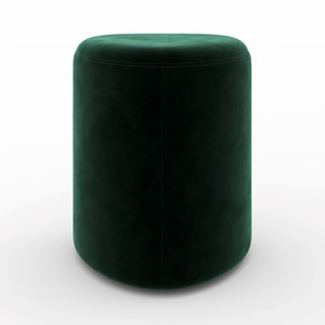Pouf en velours vert - emmy