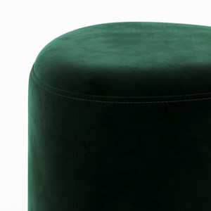 Pouf en velours vert - emmy