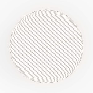 Pouf rond en velours côtelé beige - lily