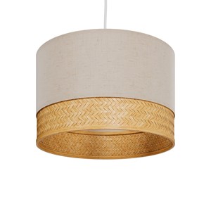 Suspension en bambou naturel, papier et métal d40 cm - baikal