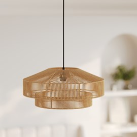 Suspension ronde en papier de corde 60 cm - clairia
