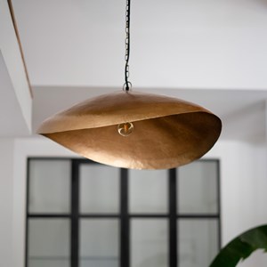 Suspension en métal doré 72 cm - elora