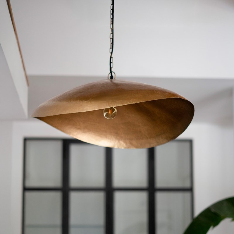 Suspension en métal doré 72 cm - elora