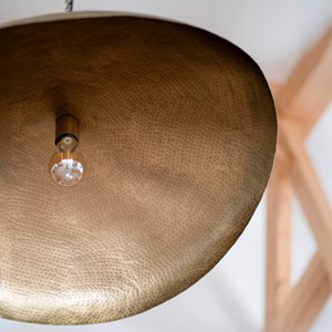 Suspension en métal doré 72 cm - elora