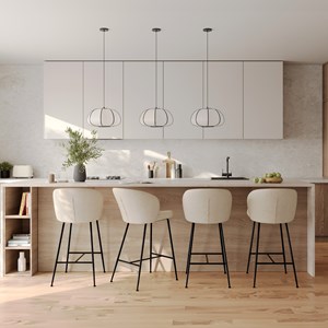 Suspension en bambou noir d38 cm - hana