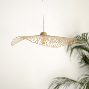 Suspension d75 cm en bambou avec fil blanc - jipi