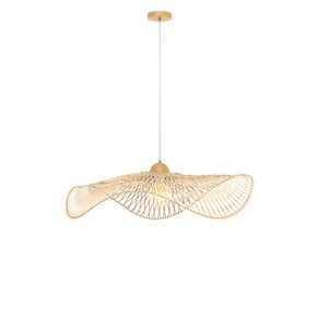 Suspension d75 cm en bambou avec fil blanc - jipi