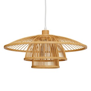 Suspension en bambou naturel et métal d50 cm - mirabel