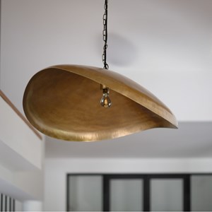 Suspension en métal doré 74 cm - pacha