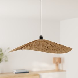 Suspension en raphia 75 cm - stellaire