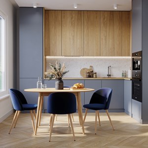 Table ovale 4 personnes en bois clair 130 cm - eddy