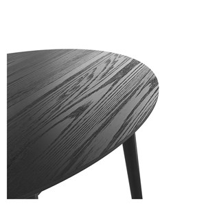 Table ovale 4 personnes en bois noir 130 cm - eddy