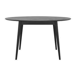 Table ovale 4 personnes en bois noir 130 cm - eddy
