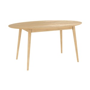 Table ovale 6 personnes en bois clair 150 cm - eddy