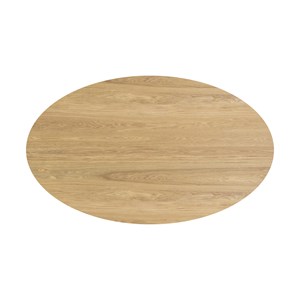Table ovale 6 personnes en bois clair 150 cm - eddy
