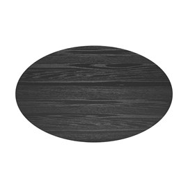 Table ovale 6 personnes en bois noir 150 cm - eddy