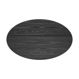 Table ovale 6 personnes en bois noir 150 cm - eddy