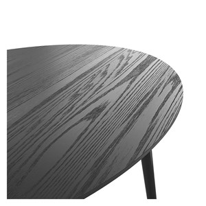 Table ovale 6 personnes en bois noir 150 cm - eddy