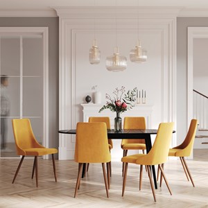 Table ovale 6&nbsp;8 personnes extensible en bois noir 170&nbsp;200 cm - eddy