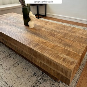 Table basse rectangulaire en bois de manguier - aréto