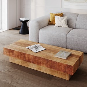 Table basse rectangulaire en bois de manguier - aréto