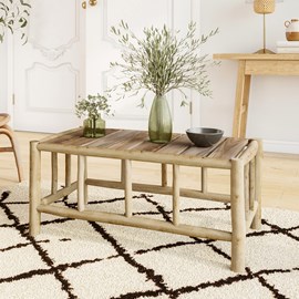 Table basse de jardin rectangulaire en teck - ily