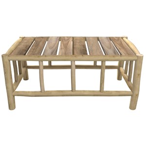 Table basse de jardin rectangulaire en teck - ily