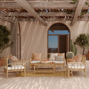 Table basse de jardin en bambou - timy