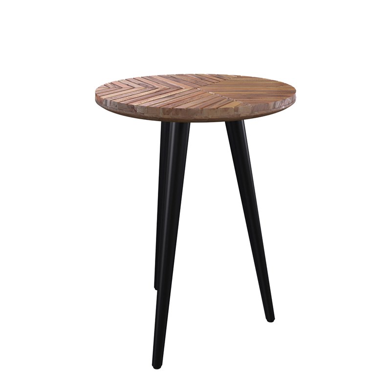 Table basse ronde en bois d'acacia d40 cm - ella