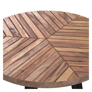 Table basse ronde en bois d'acacia d40 cm - ella