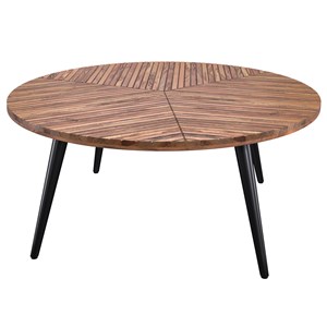 Table basse ronde en bois d'acacia d80 cm - ella