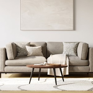 Table basse ronde en bois d'acacia d80 cm - ella