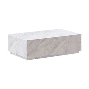 Table basse rectangulaire en marbre blanc - izaé