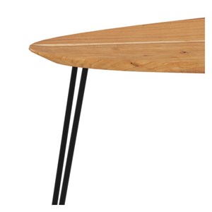 Table basse d'acacia ovale gigogne en bois (lot de 2) - kiwi