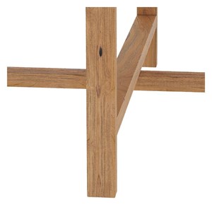 Table basse ronde en bois de teck recyclé d70 cm - kouma