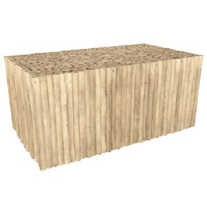 Table basse de jardin  rectangulaire 90x50cm en teck - imani