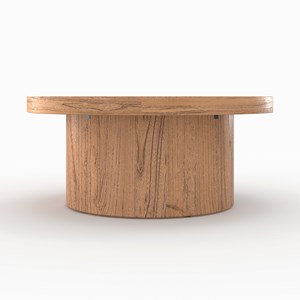Table basse ronde en bois d'orme d80 cm - garance