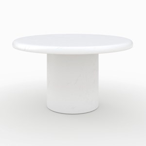 Table basse ronde en béton blanc cassé - lulli